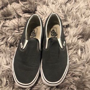 Vans grey slip ons